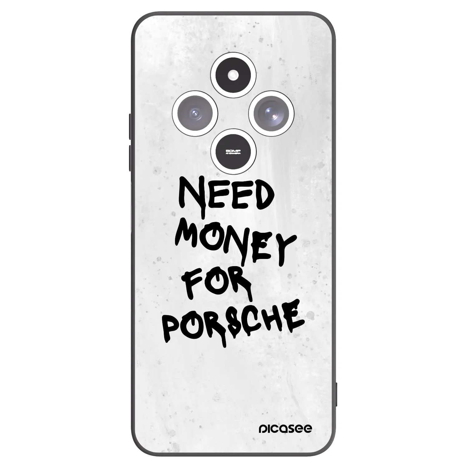 Picasee Μαύρη θήκη σιλικόνης για Xiaomi Redmi 14C - White Dollar