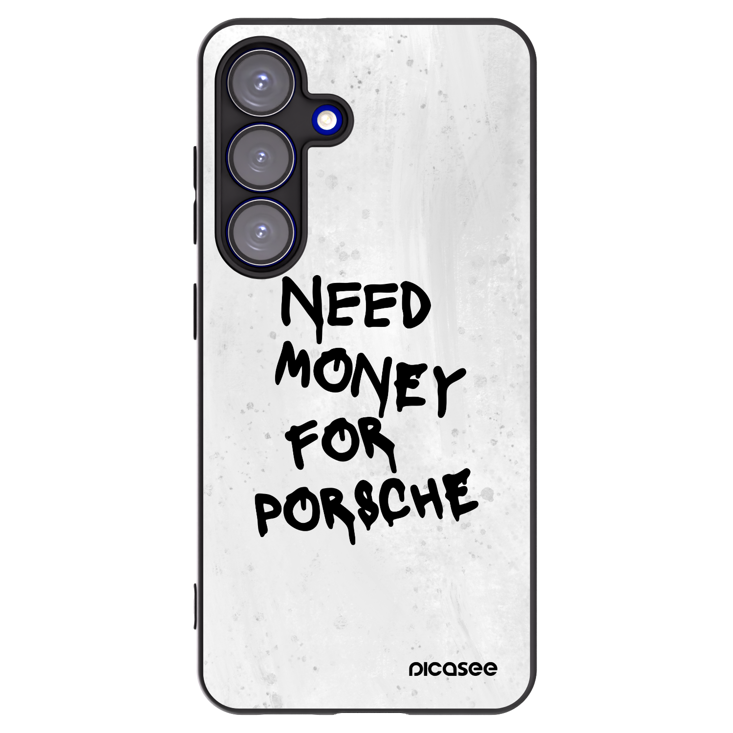 Picasee Μαύρη θήκη σιλικόνης για Samsung Galaxy S25 5G - White Dollar