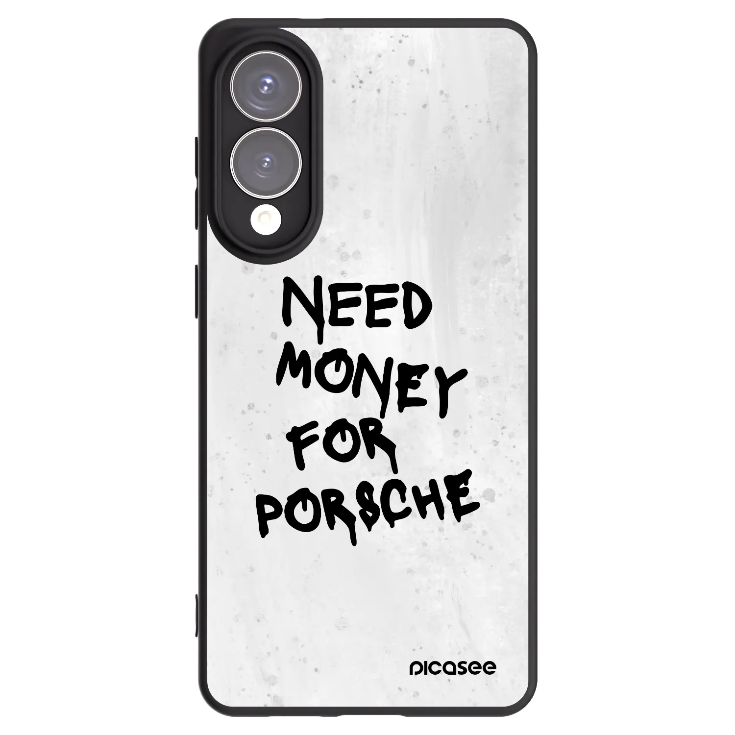 Picasee Μαύρη θήκη σιλικόνης για Samsung Galaxy S25 Edge 5G - White Dollar