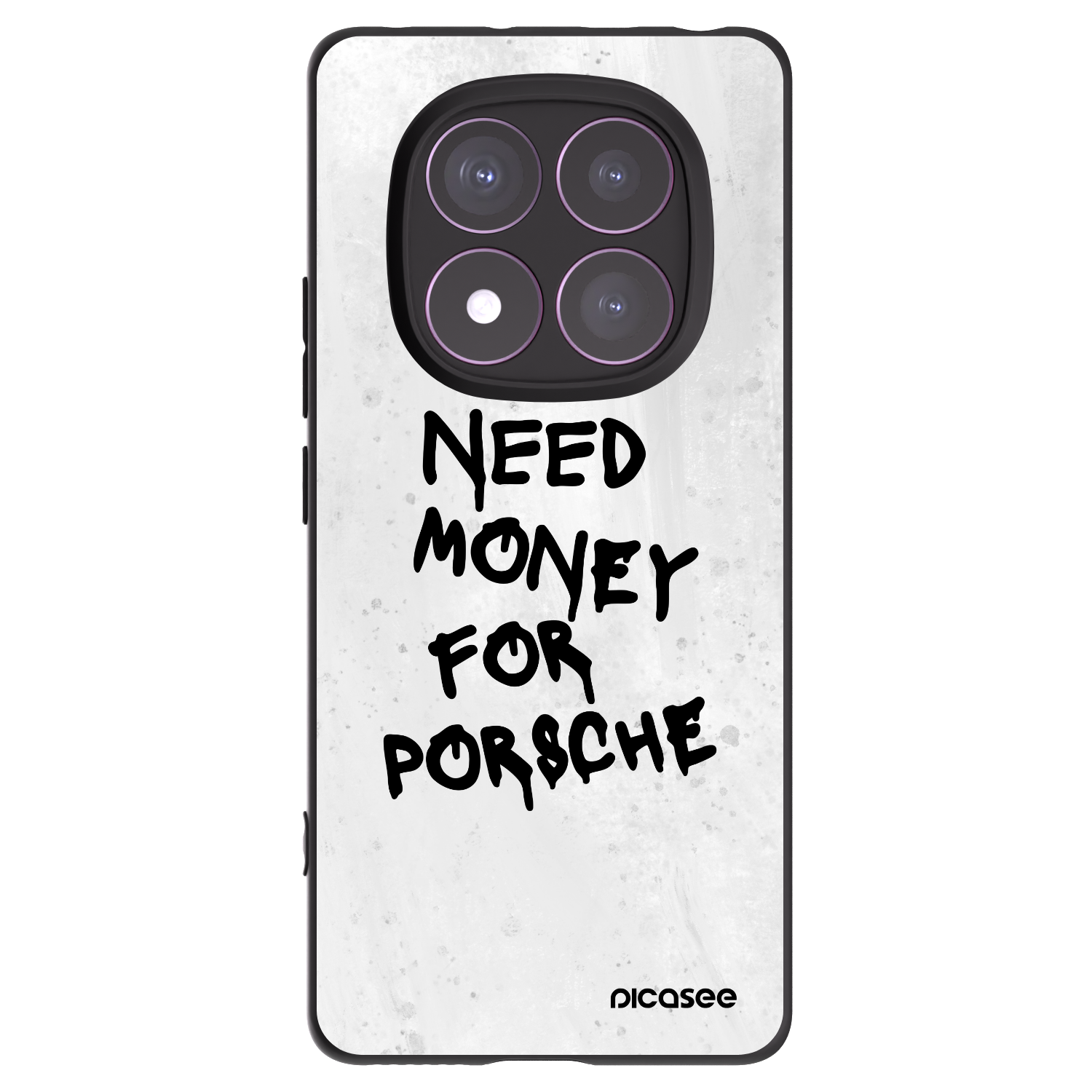 Picasee Μαύρη θήκη σιλικόνης για Xiaomi Redmi Note 14 Pro 4G - White Dollar