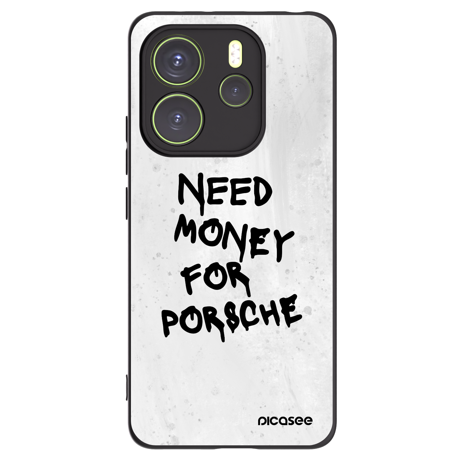 Picasee Μαύρη θήκη σιλικόνης για Xiaomi Redmi Note 14 4G - White Dollar