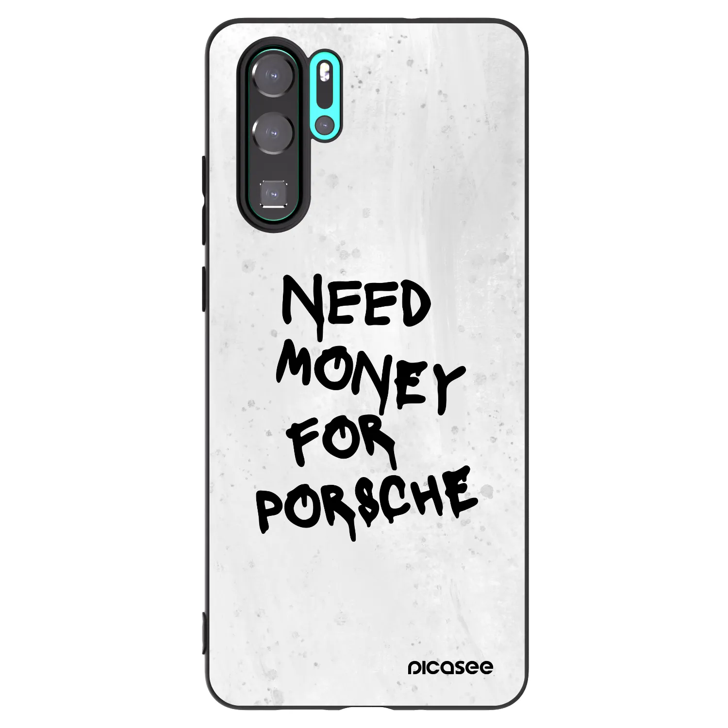 Picasee Μαύρη θήκη σιλικόνης για Huawei P30 Pro - White Dollar