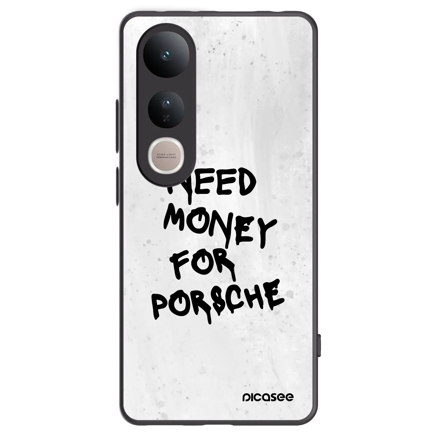 Picasee Μαύρη θήκη σιλικόνης για Vivo V50 Lite 5G - White Dollar