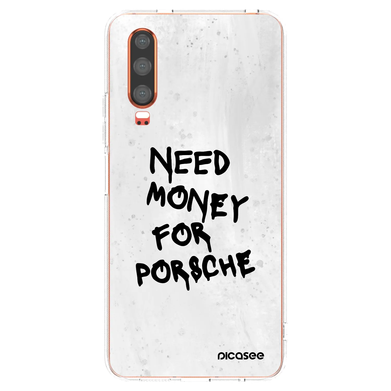 Picasee διαφανής θήκη σιλικόνης Huawei P30 - White Dollar