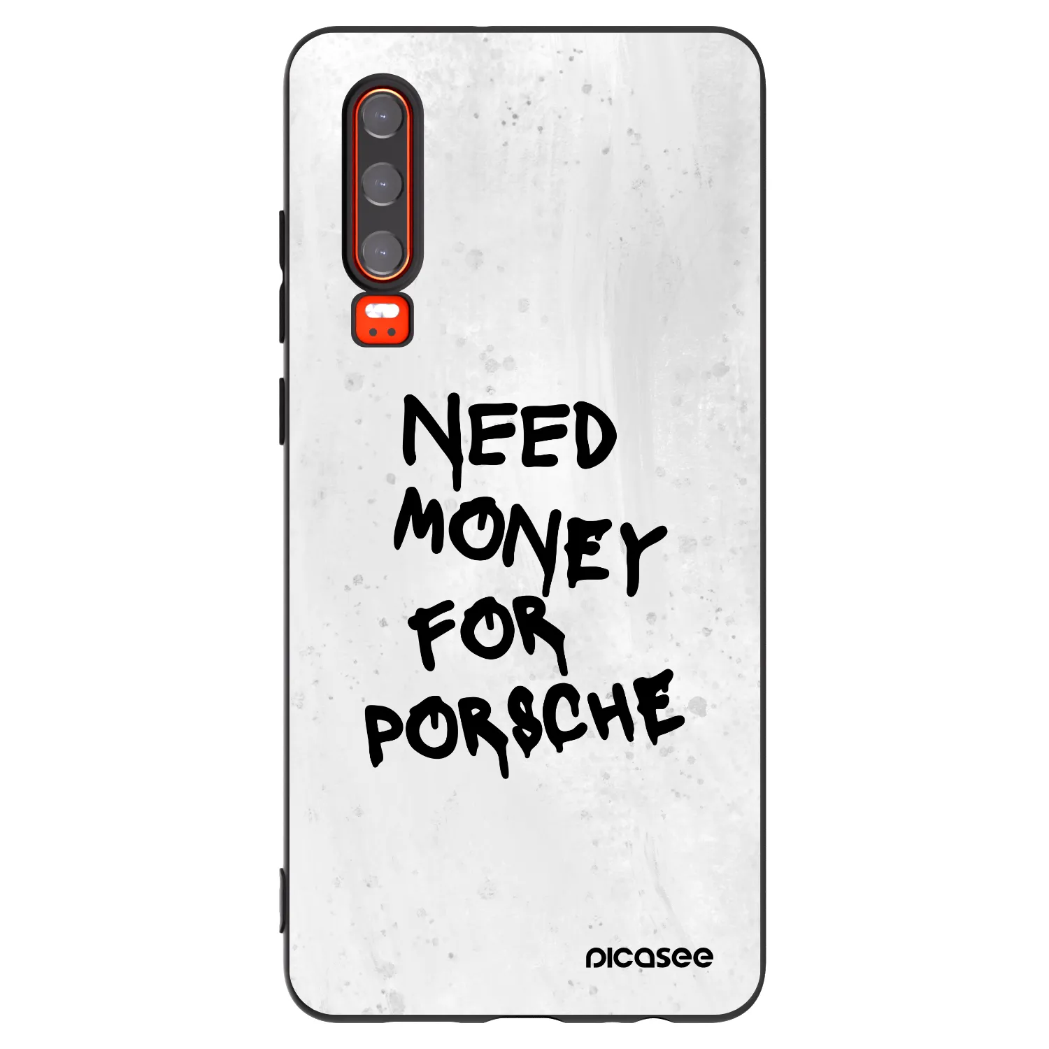 Picasee Μαύρη θήκη σιλικόνης για Huawei P30 - White Dollar