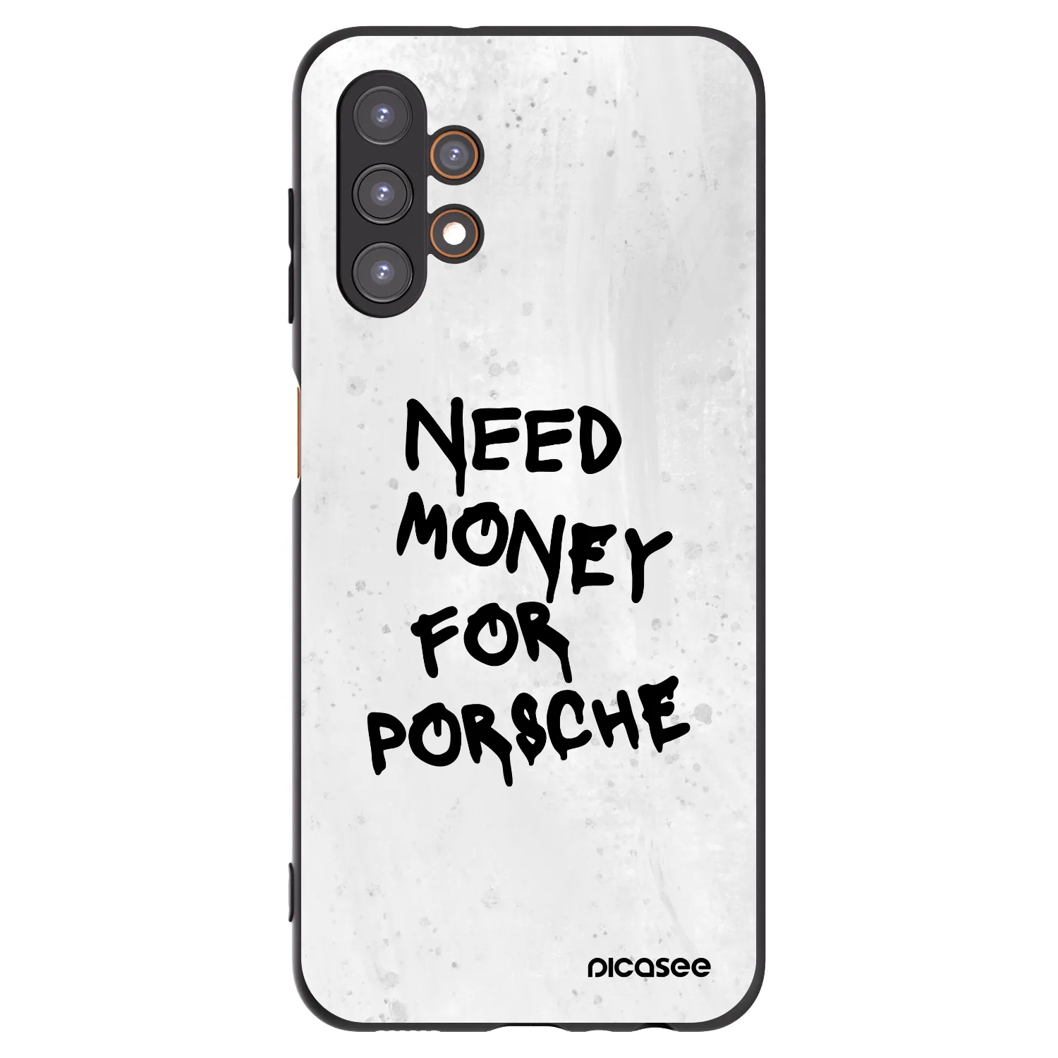 Picasee Μαύρη θήκη σιλικόνης για Samsung Galaxy A13 5G - White Dollar