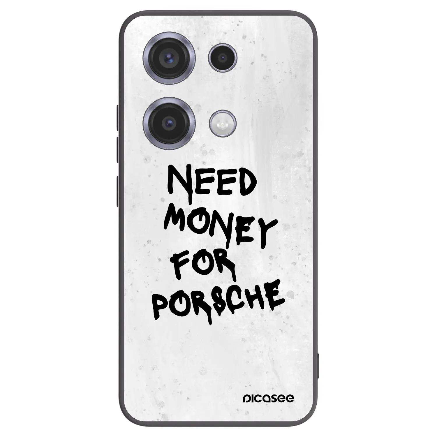 Picasee Μαύρη θήκη σιλικόνης για Xiaomi Redmi Note 14S - White Dollar