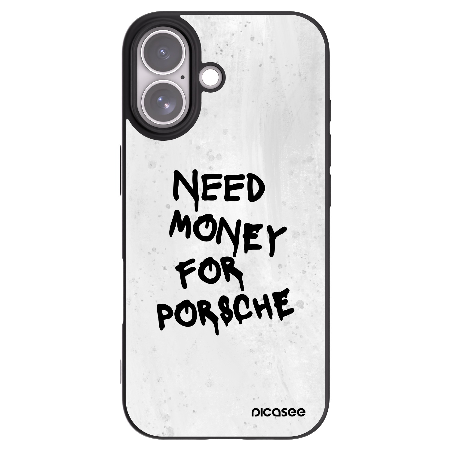 Picasee Μαύρη θήκη σιλικόνης για Apple iPhone 17 - White Dollar