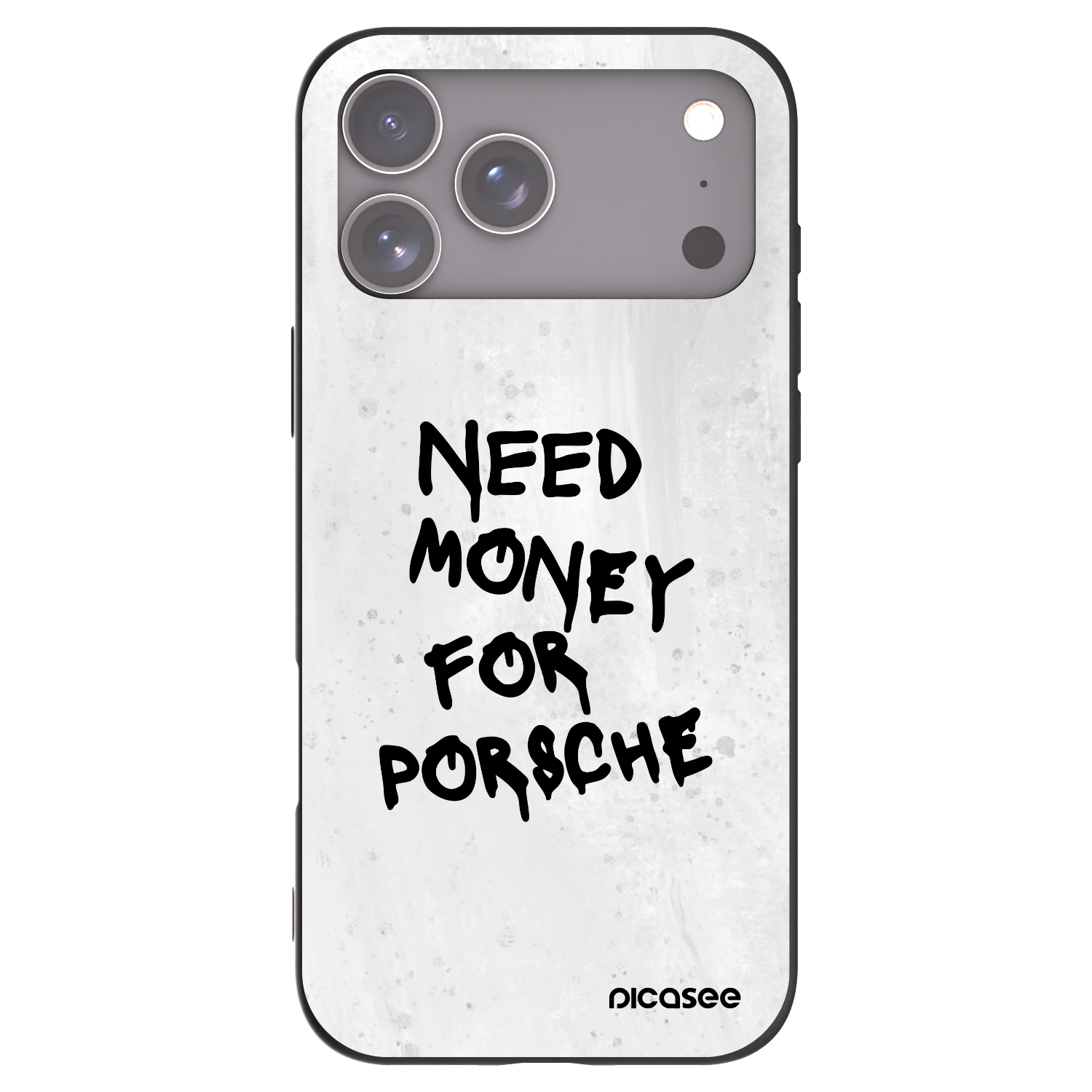 Picasee Μαύρη θήκη σιλικόνης για Apple iPhone 17 Pro Max - White Dollar