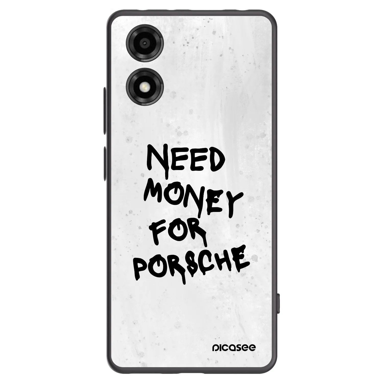 Picasee Μαύρη θήκη σιλικόνης για Motorola Moto E14 - White Dollar