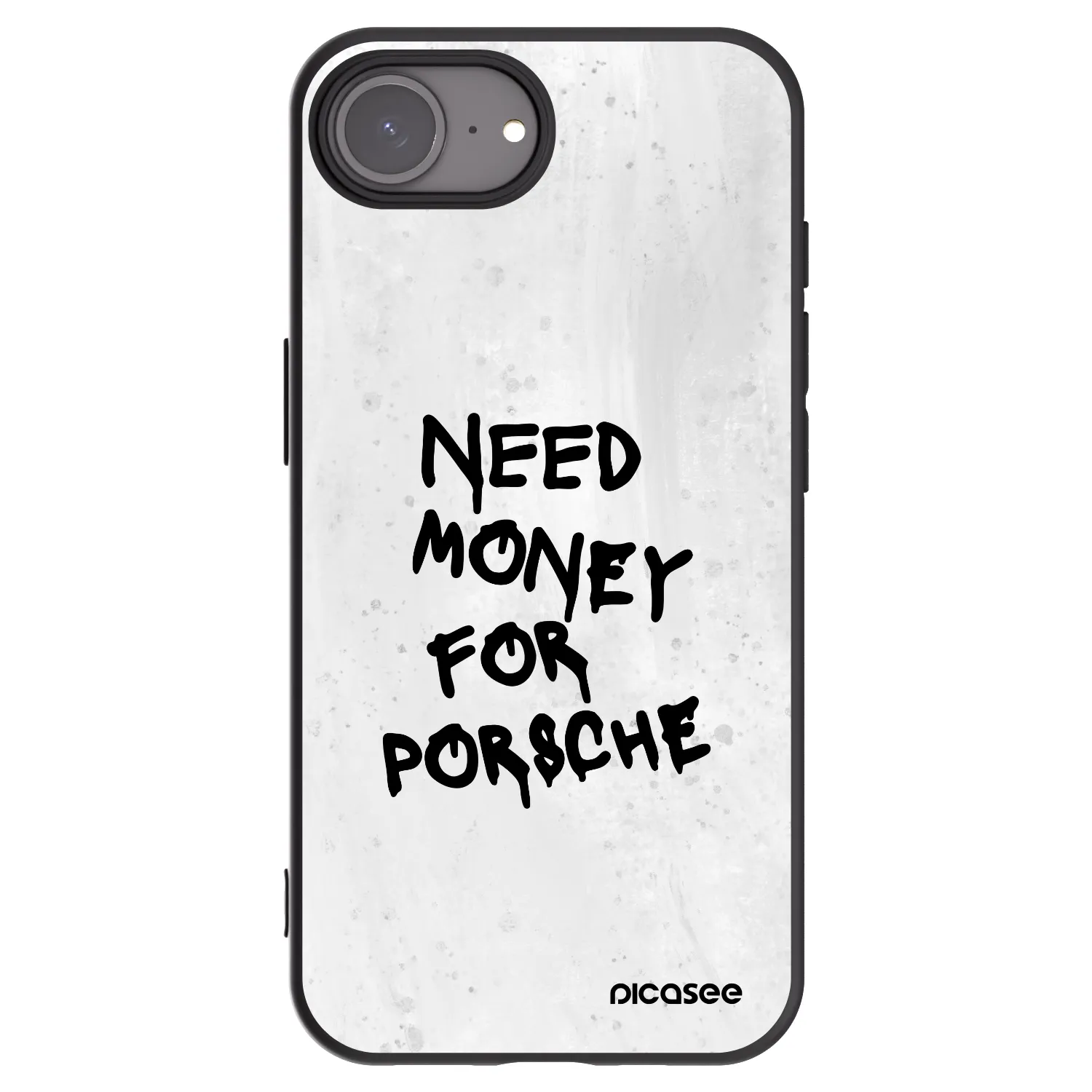 Picasee Μαύρη θήκη σιλικόνης για Apple iPhone 17e - White Dollar