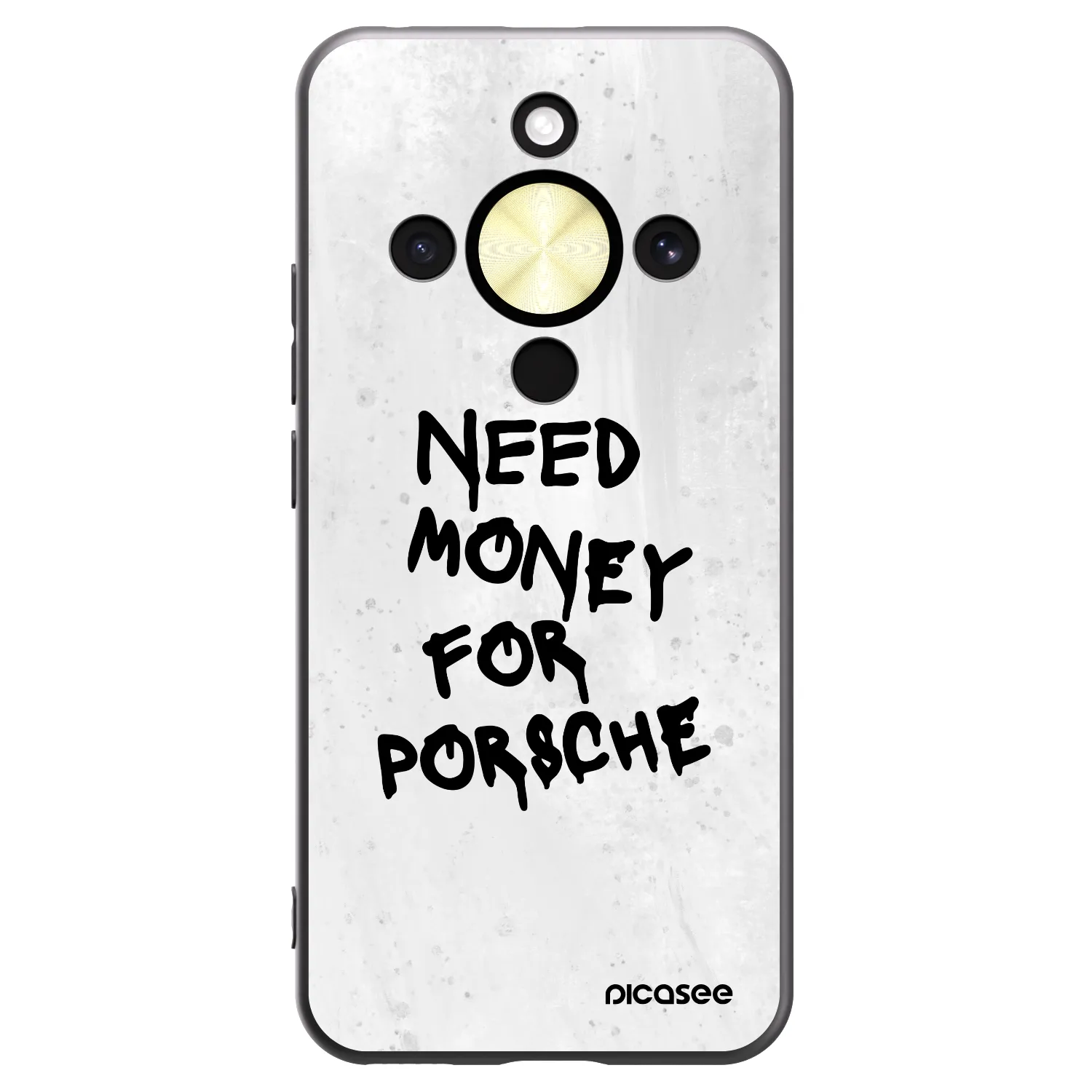 Picasee Μαύρη θήκη σιλικόνης για Honor Magic8 Lite 5G - White Dollar