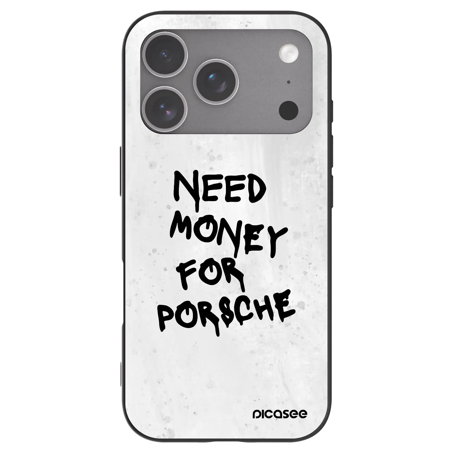 Picasee Μαύρη θήκη σιλικόνης για Apple iPhone 18 Pro - White Dollar