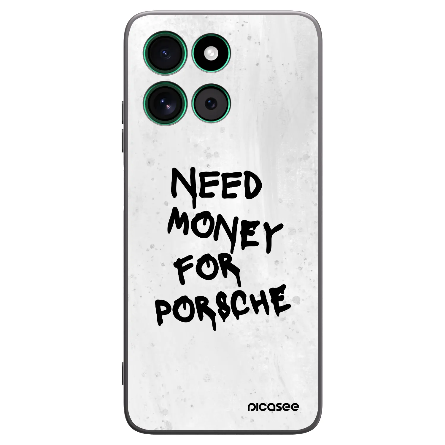 Picasee Μαύρη θήκη σιλικόνης για Motorola Moto G57 Power - White Dollar