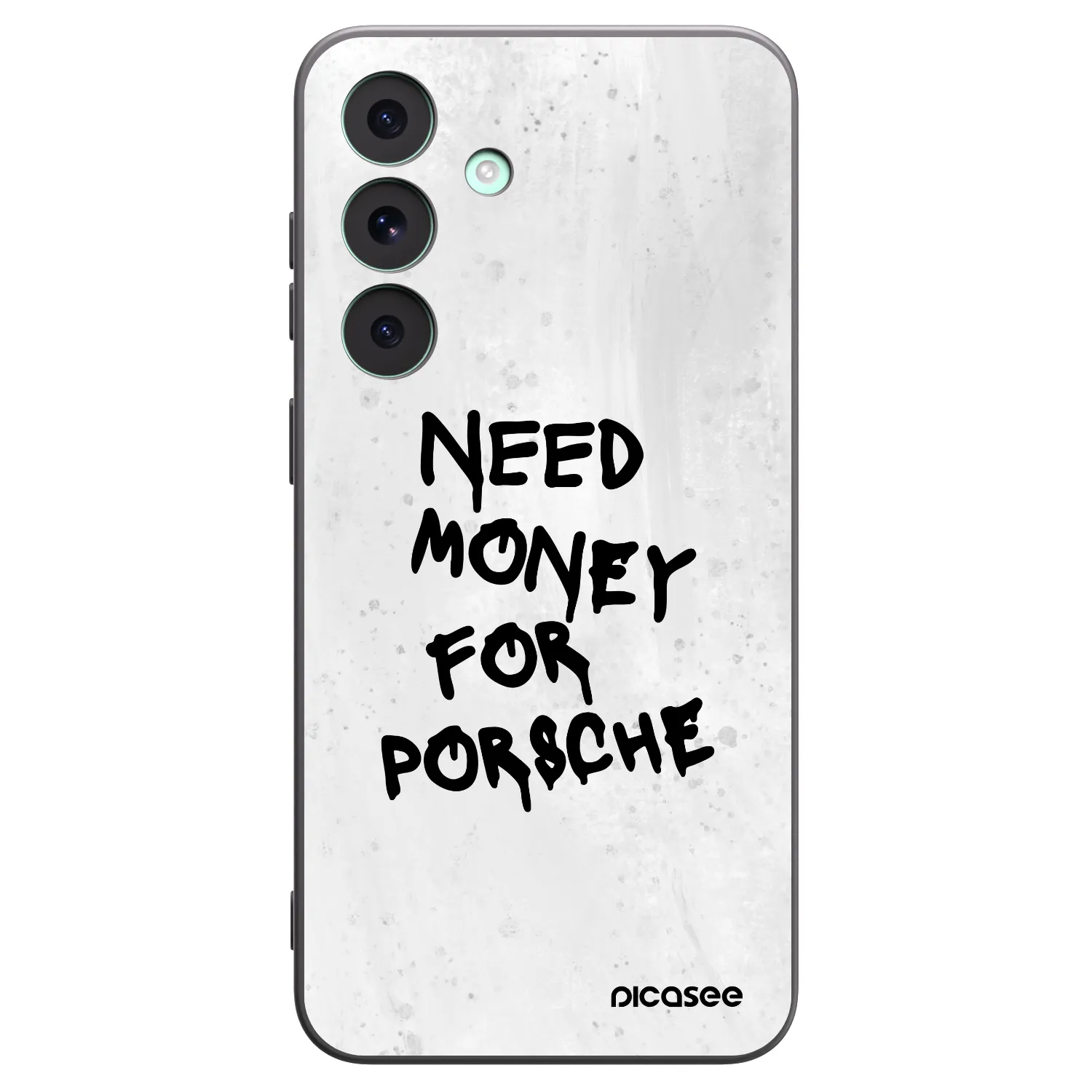 Picasee Μαύρη θήκη σιλικόνης για Samsung Galaxy S26 FE - White Dollar