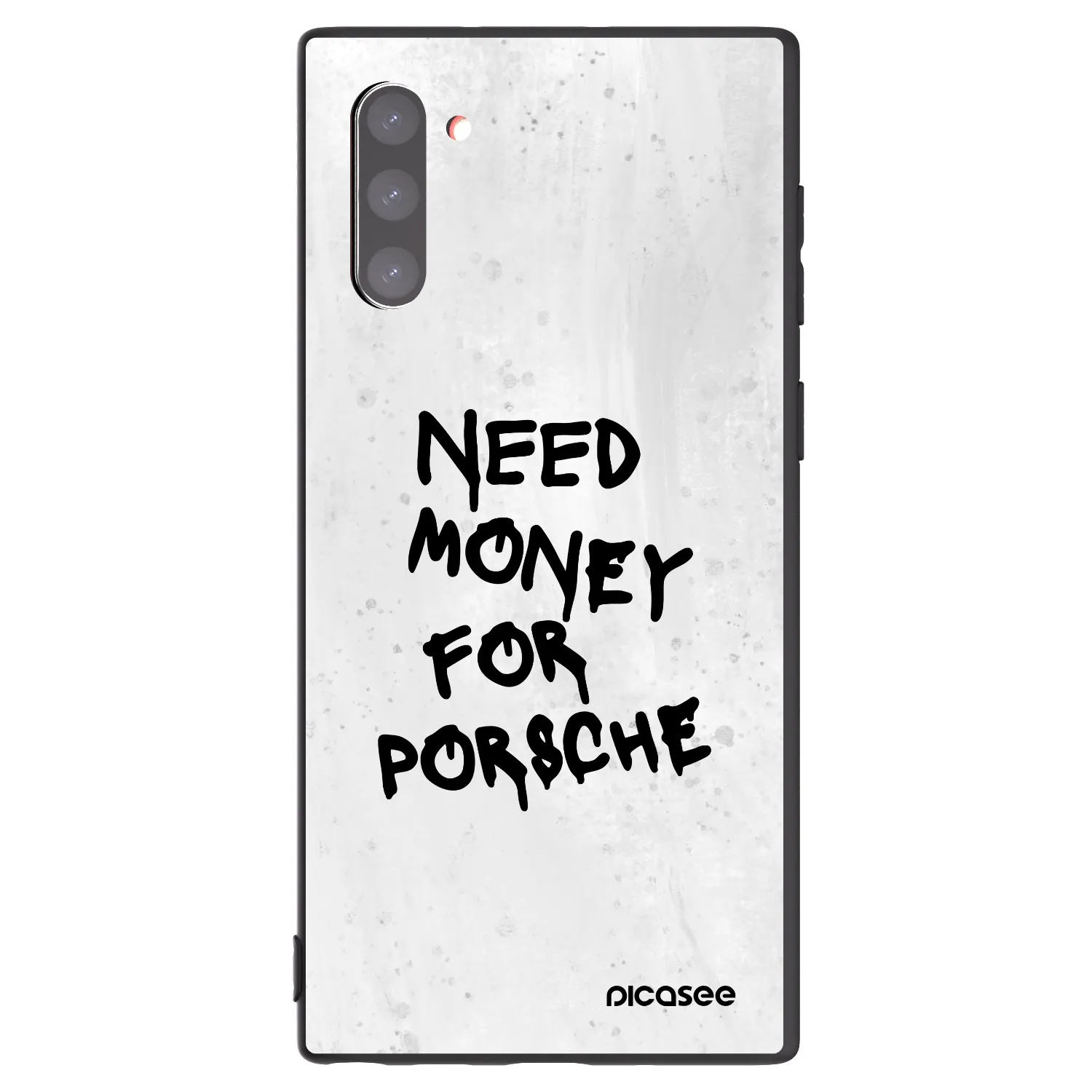 Picasee Μαύρη θήκη σιλικόνης για Samsung Galaxy Note 10 N970F - White Dollar