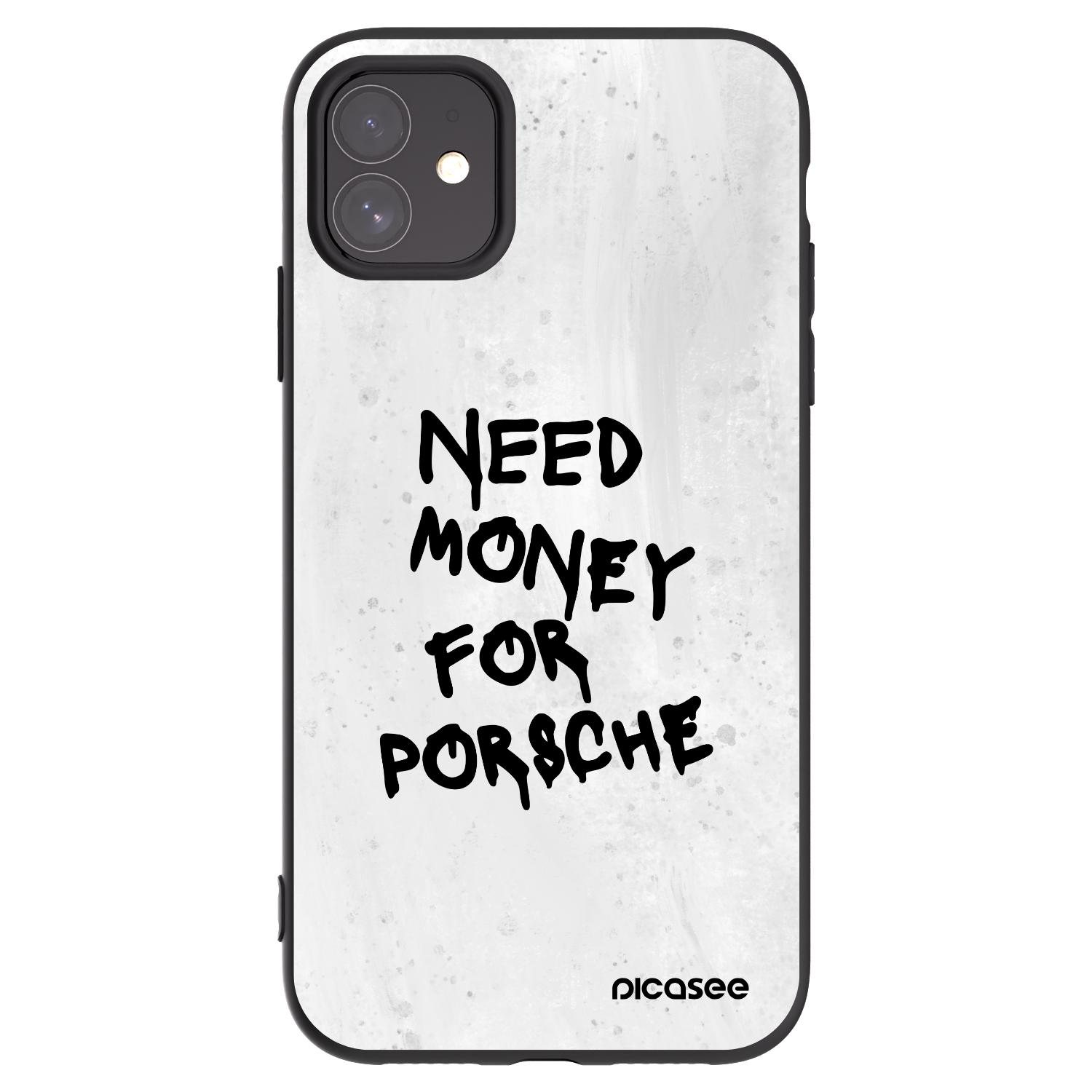 Picasee Μαύρη θήκη σιλικόνης για Apple iPhone 11 - White Dollar
