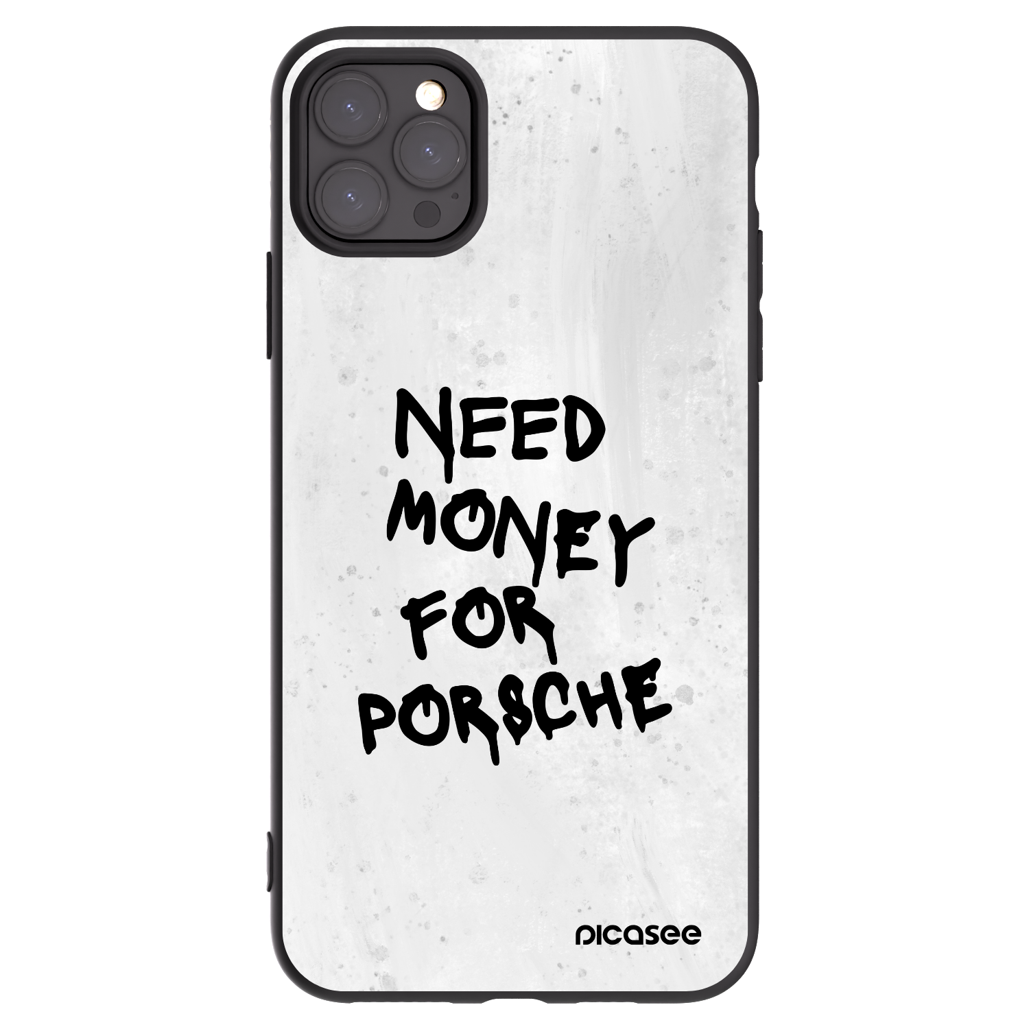 Picasee Μαύρη θήκη σιλικόνης για Apple iPhone 11 Pro Max - White Dollar