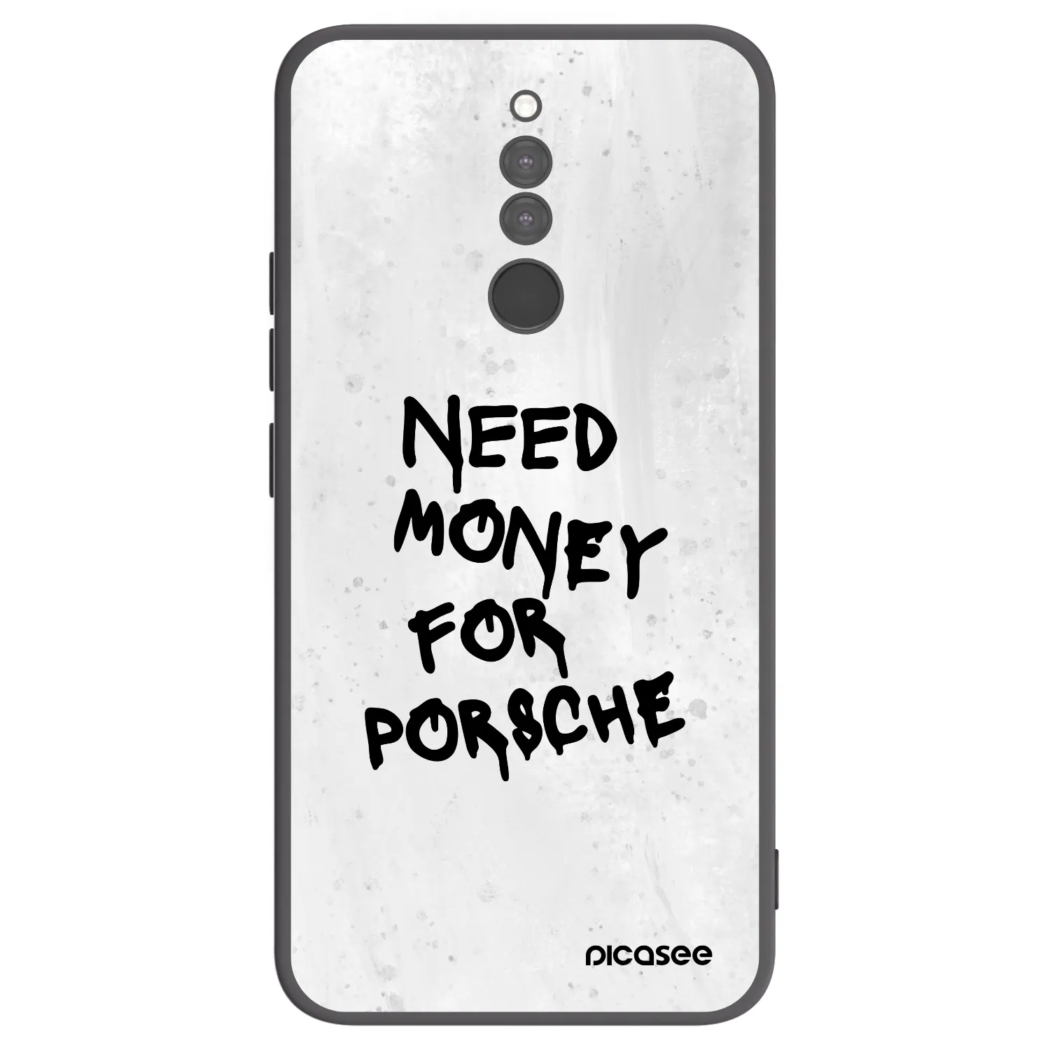 Picasee Μαύρη θήκη σιλικόνης για Xiaomi Redmi 8 - White Dollar