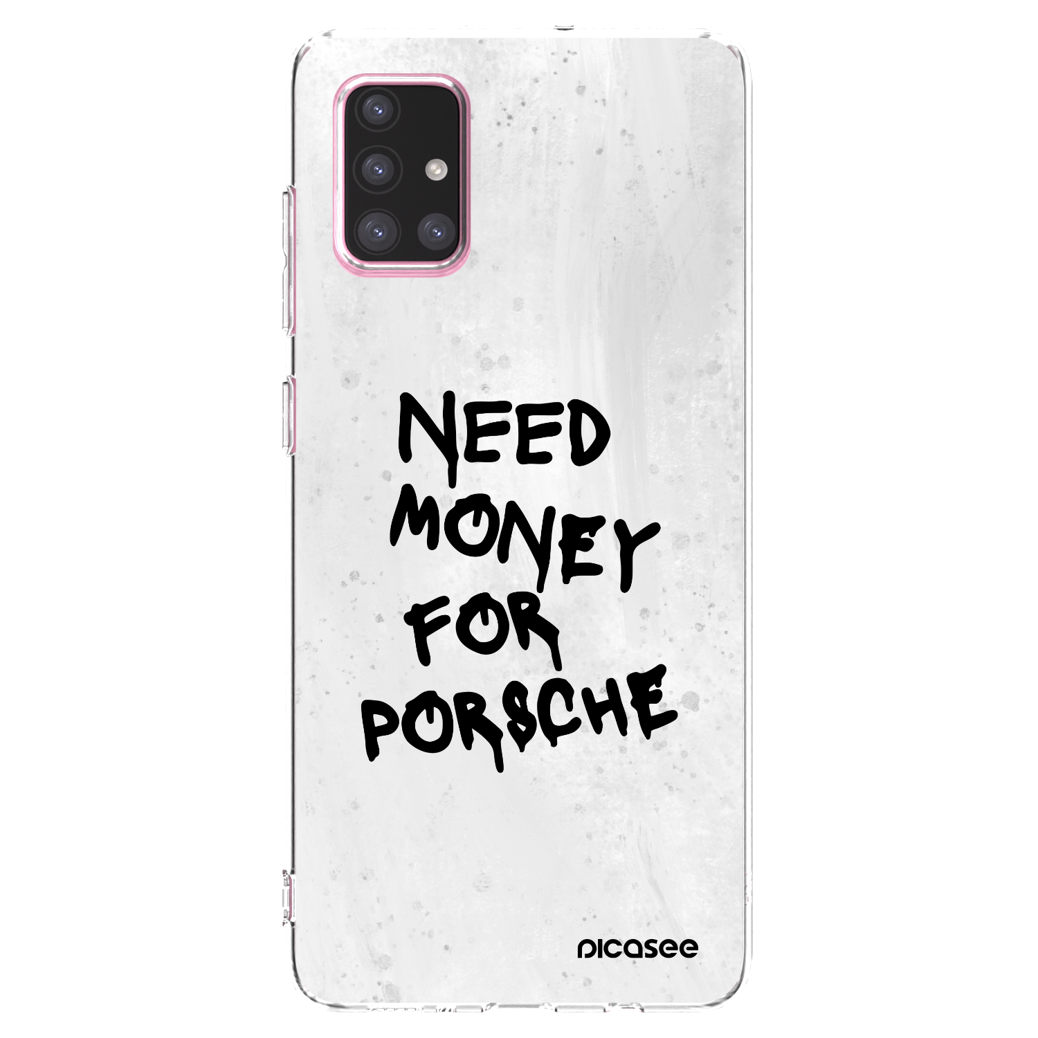 Picasee διαφανής θήκη σιλικόνης Samsung Galaxy A71 A715F - White Dollar
