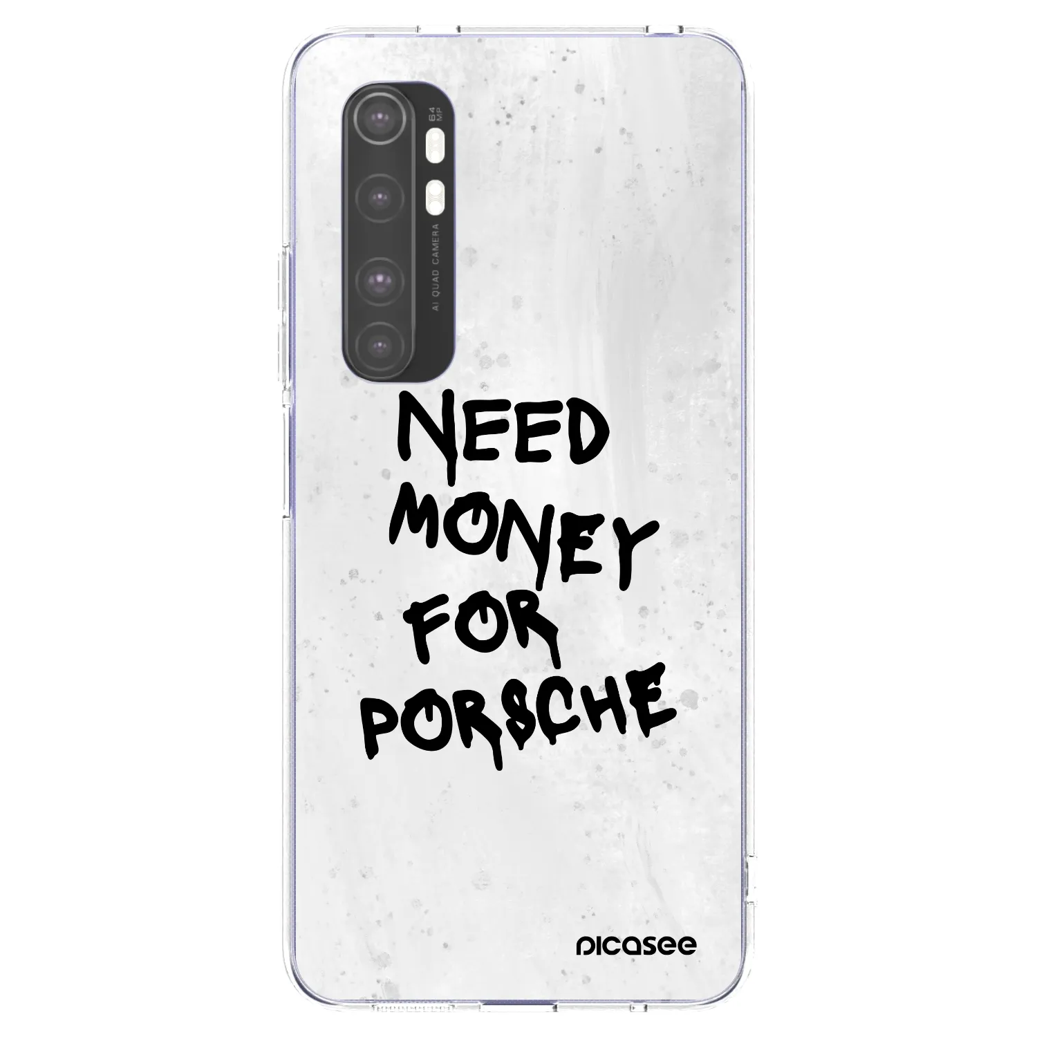 Picasee διαφανής θήκη σιλικόνης Xiaomi Mi Note 10 Lite - White Dollar