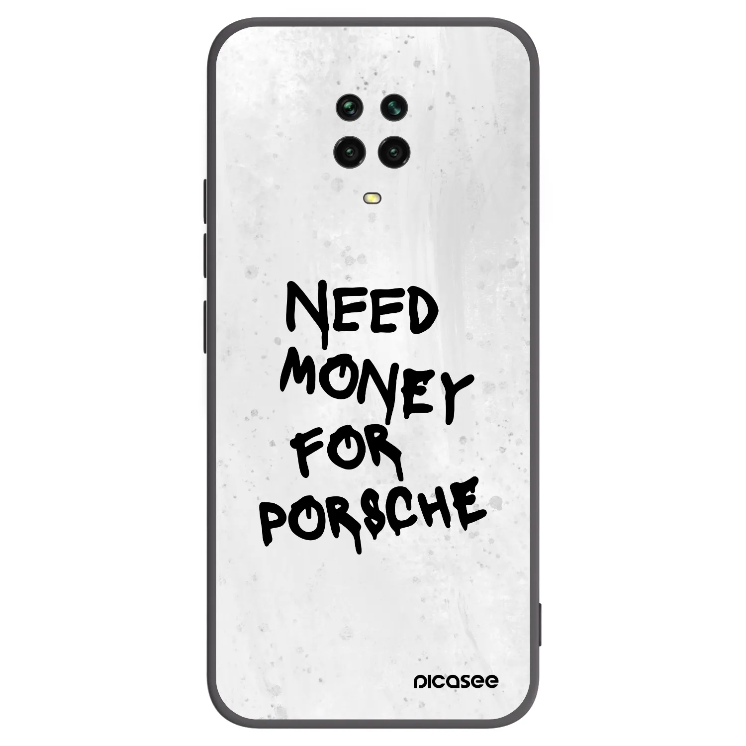 Picasee Μαύρη θήκη σιλικόνης για Xiaomi Redmi Note 9S - White Dollar