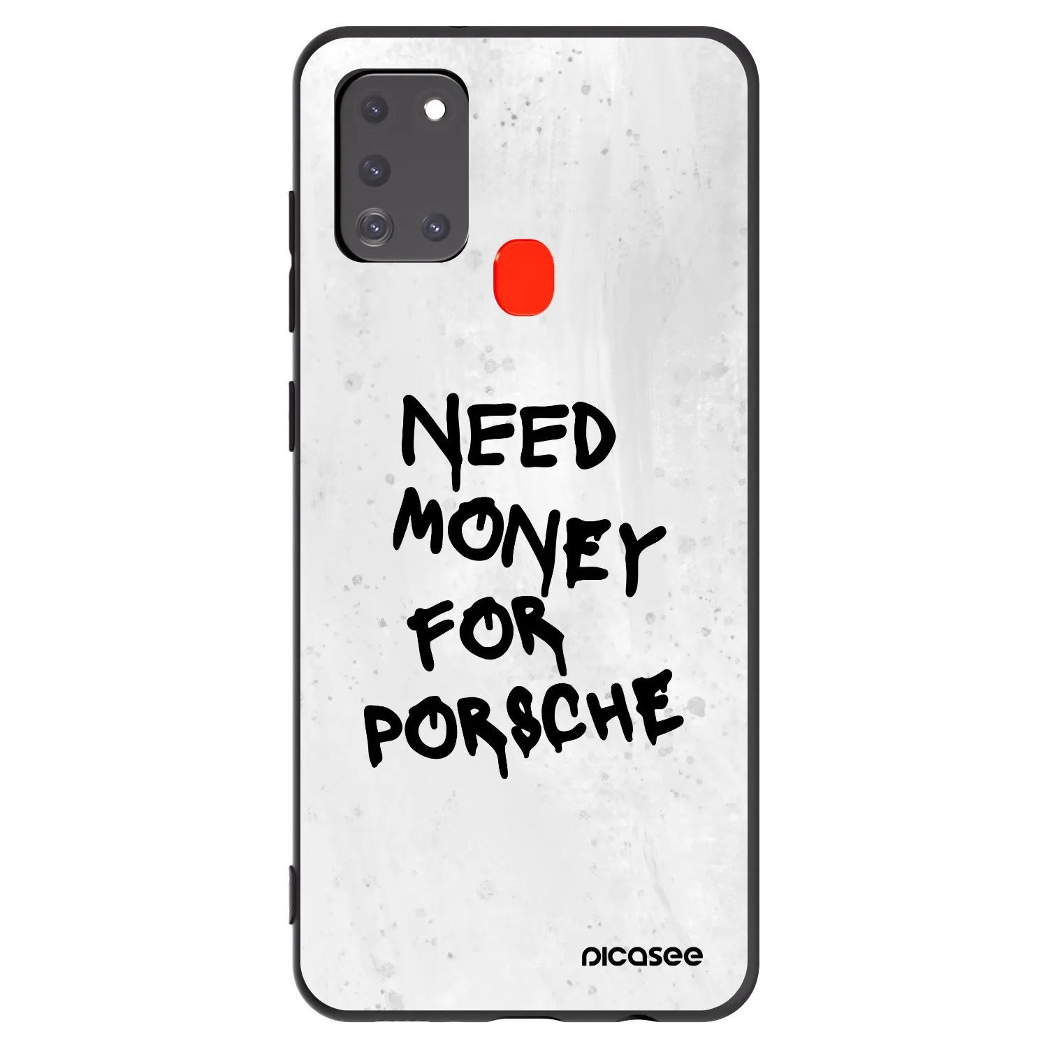 Picasee Μαύρη θήκη σιλικόνης για Samsung Galaxy A21s - White Dollar