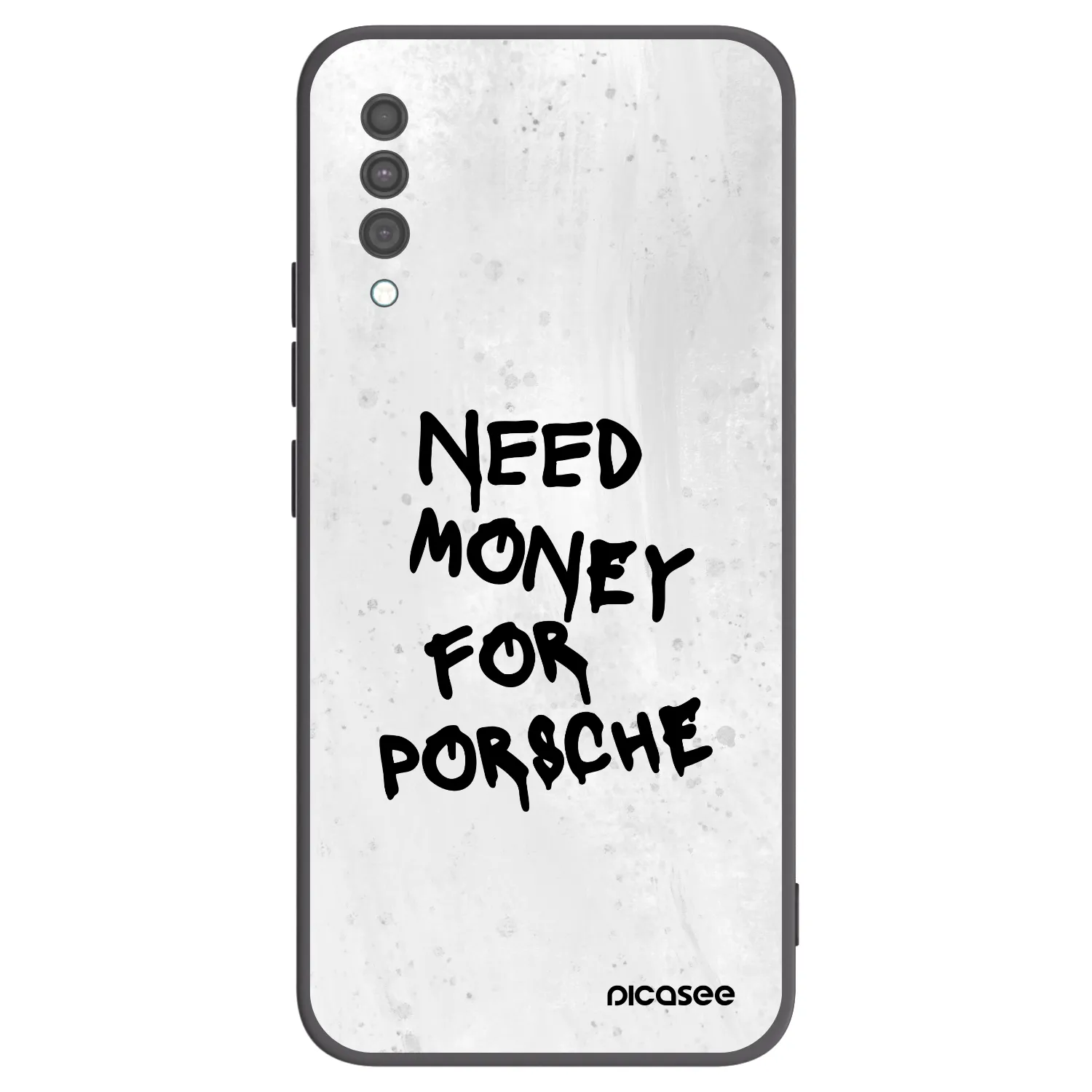Picasee Μαύρη θήκη σιλικόνης για Samsung Galaxy A30s A307F - White Dollar
