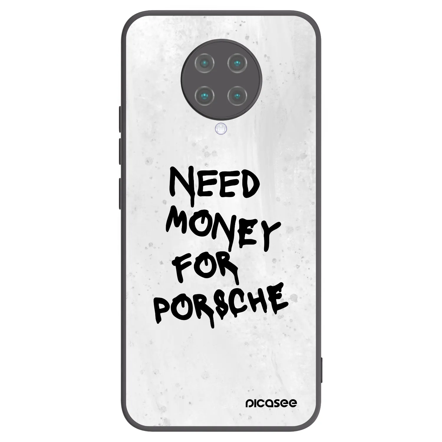 Picasee Μαύρη θήκη σιλικόνης για Xiaomi Poco F2 Pro - White Dollar