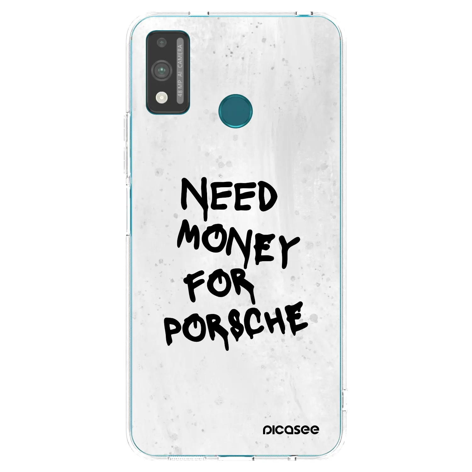 Picasee διαφανής θήκη σιλικόνης Honor 9X Lite - White Dollar