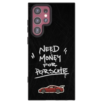 Picasee Μαύρη θήκη σιλικόνης για Samsung Galaxy S22 Ultra 5G - Dark Racer