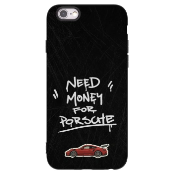 Picasee Μαύρη θήκη σιλικόνης για Apple iPhone 6/6S - Dark Racer