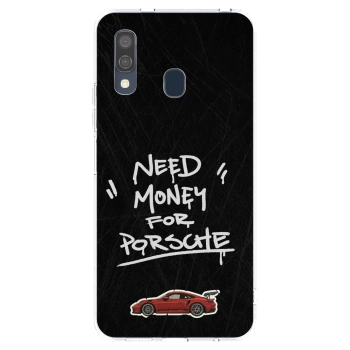 Picasee διαφανής θήκη σιλικόνης Samsung Galaxy A40 A405F - Dark Racer