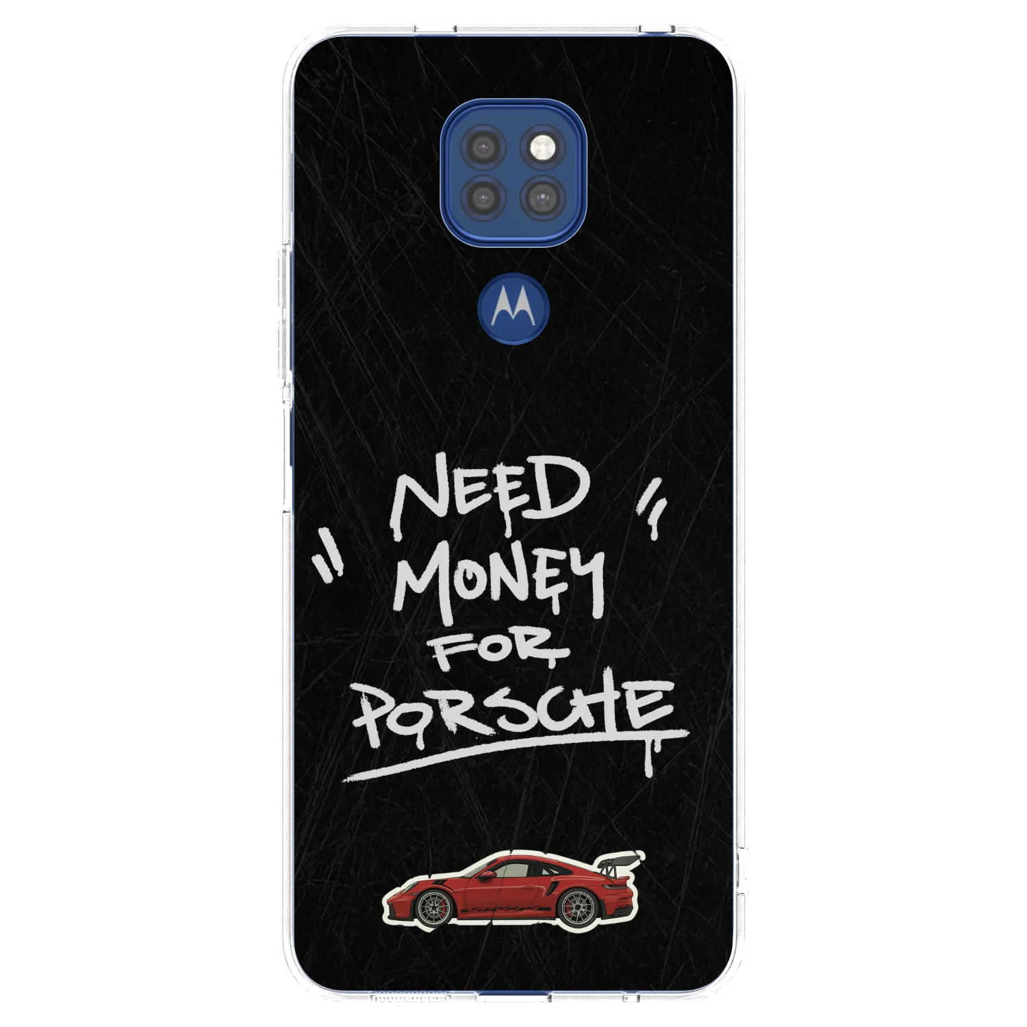 Picasee διαφανής θήκη σιλικόνης Motorola Moto G9 Play - Dark Racer