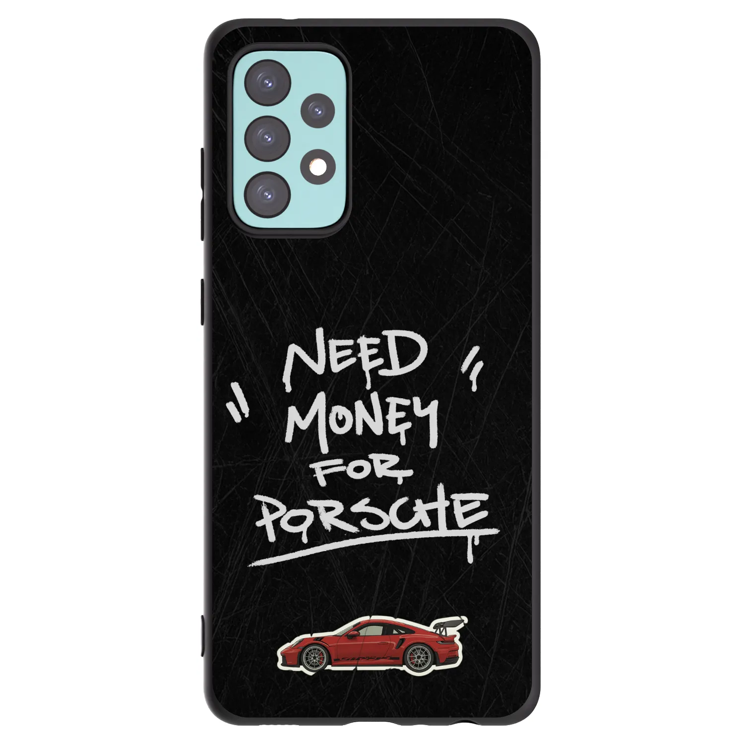 Picasee Μαύρη θήκη σιλικόνης για Samsung Galaxy A72 A725F - Dark Racer