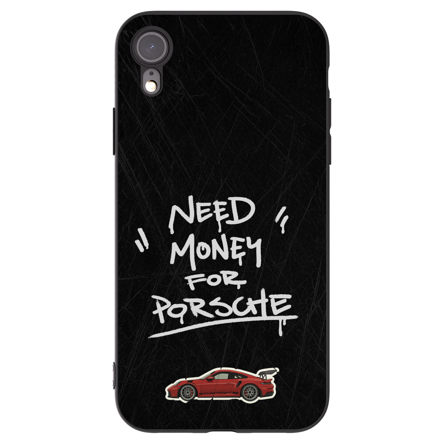 Picasee Μαύρη θήκη σιλικόνης για Apple iPhone XR - Dark Racer