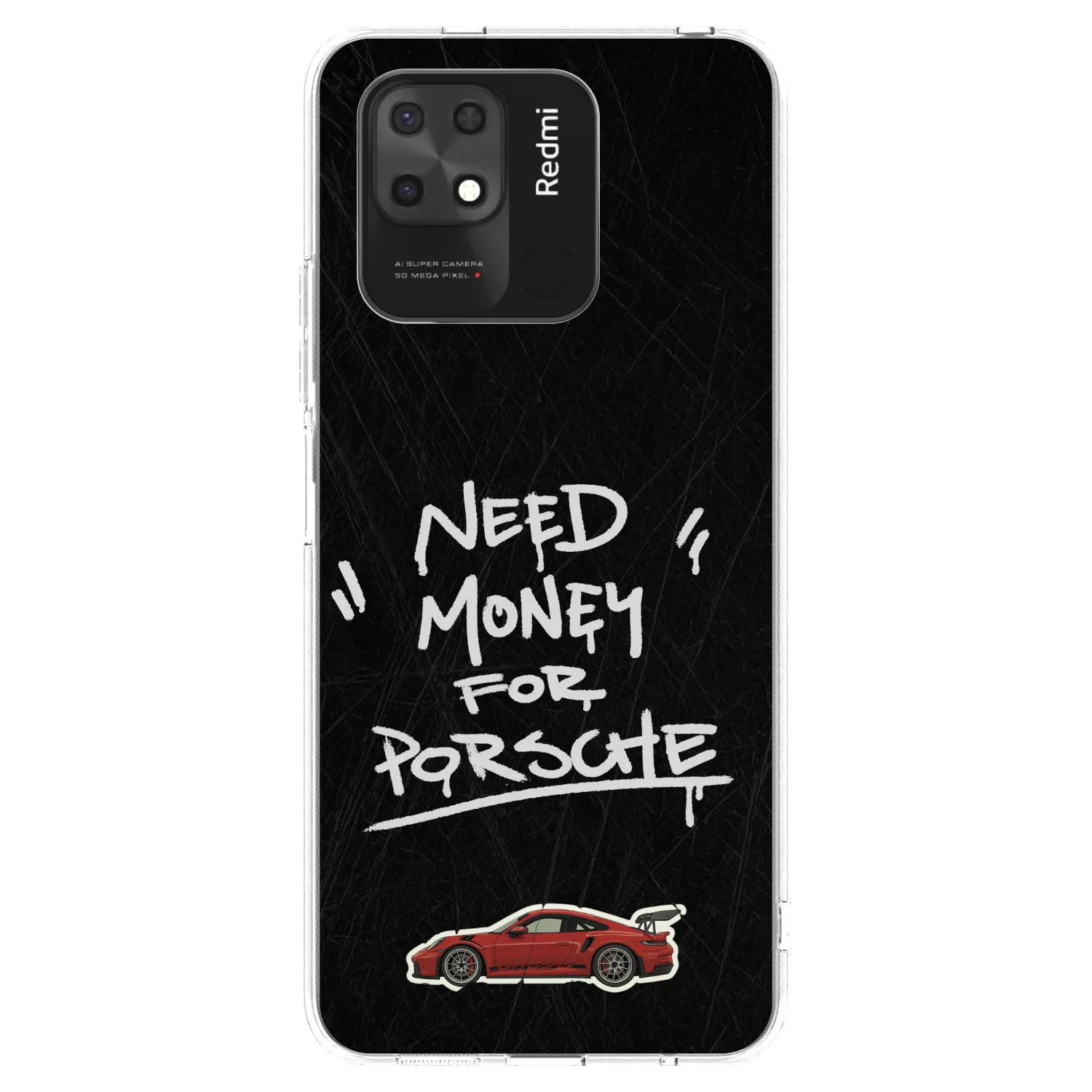 Picasee διαφανής θήκη σιλικόνης Xiaomi Redmi 10C - Dark Racer