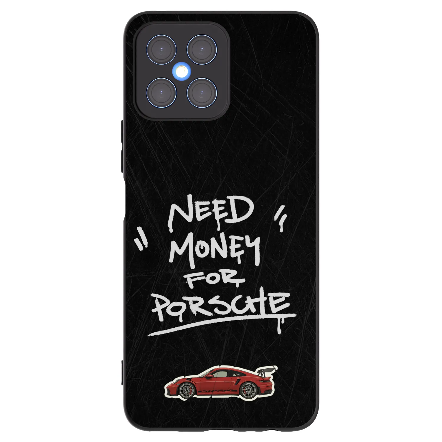 Picasee Μαύρη θήκη σιλικόνης για Honor X8 4G - Dark Racer