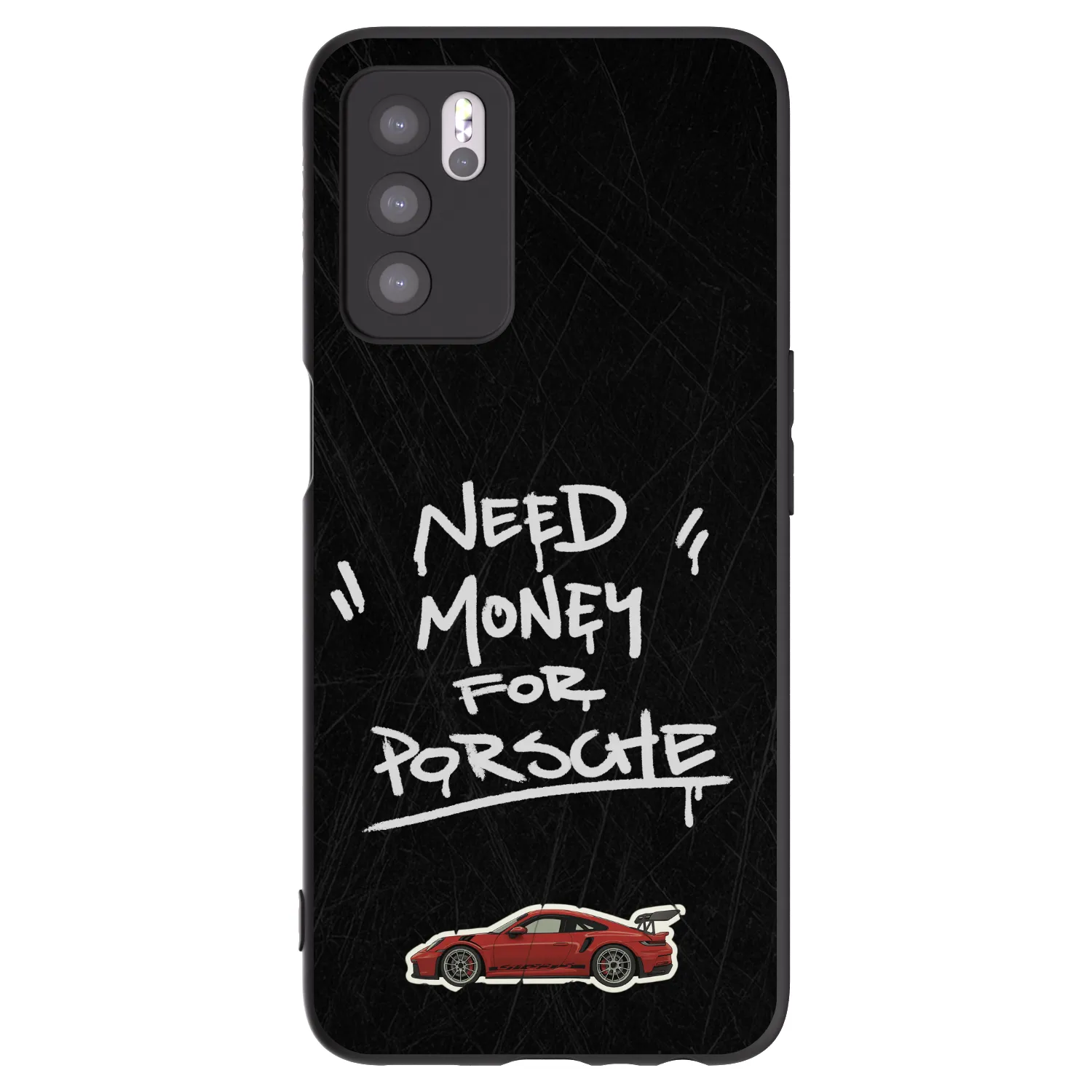 Picasee Μαύρη θήκη σιλικόνης για OPPO A16s - Dark Racer