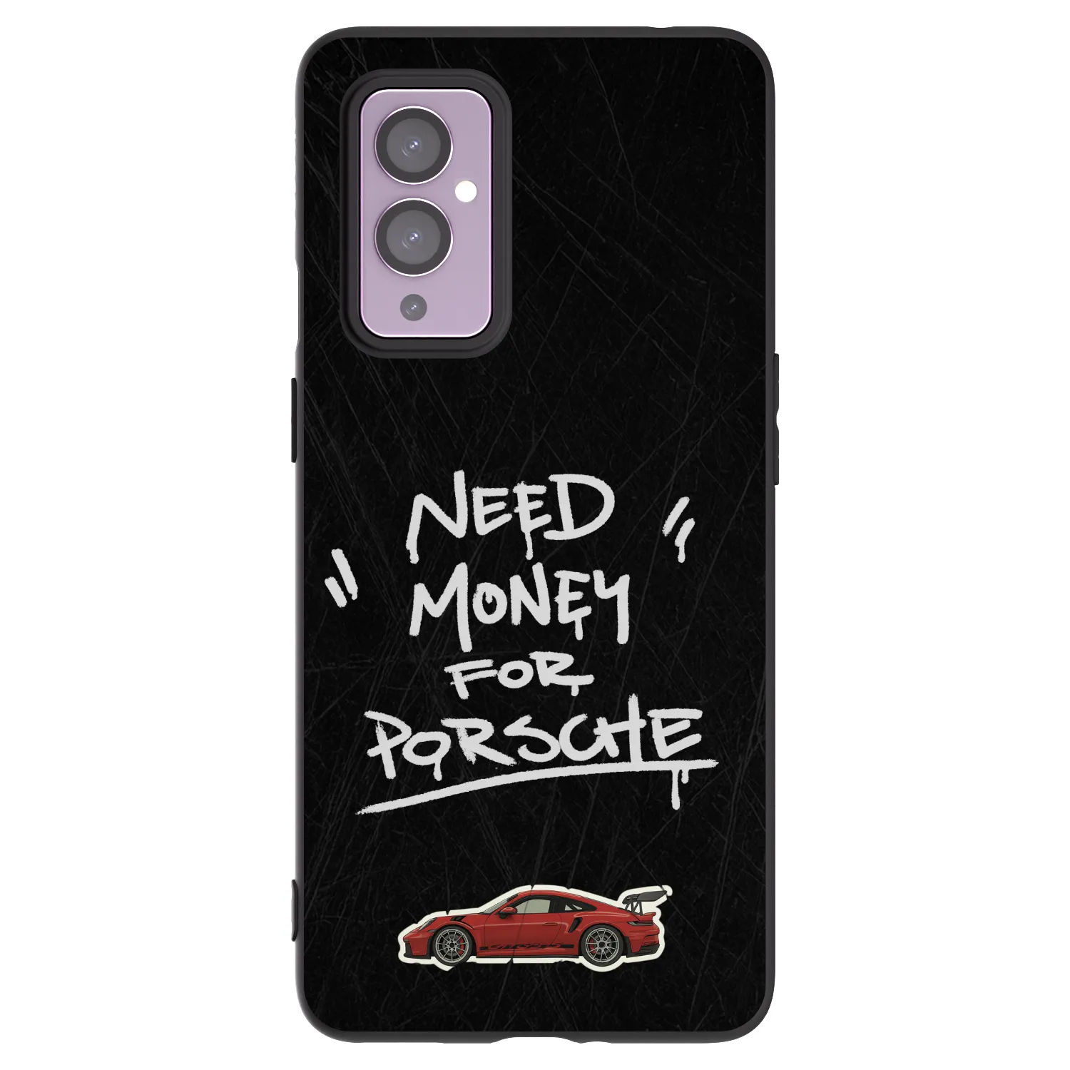 Picasee Μαύρη θήκη σιλικόνης για OnePlus 9 - Dark Racer