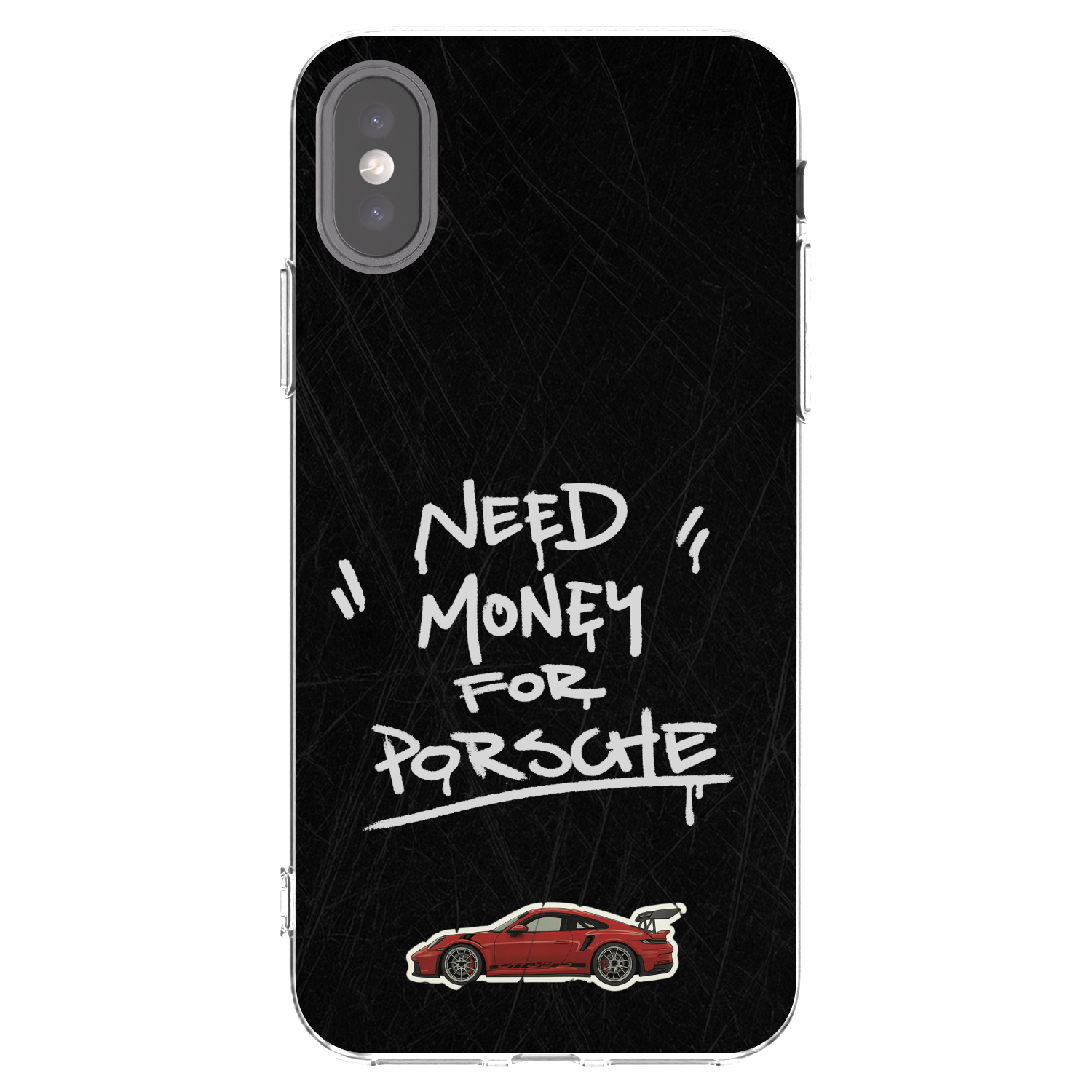 Picasee διαφανής θήκη σιλικόνης Apple iPhone X/XS - Dark Racer