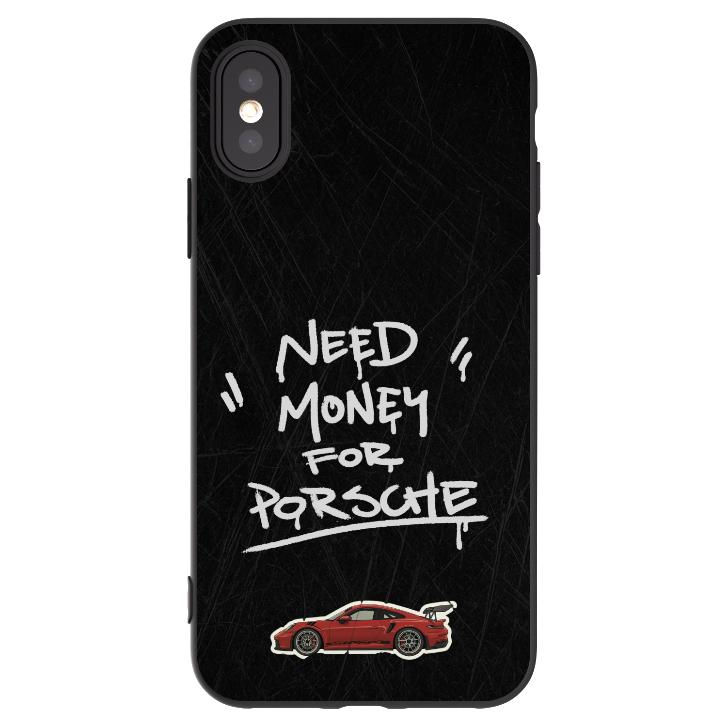 Picasee Μαύρη θήκη σιλικόνης για Apple iPhone X/XS - Dark Racer