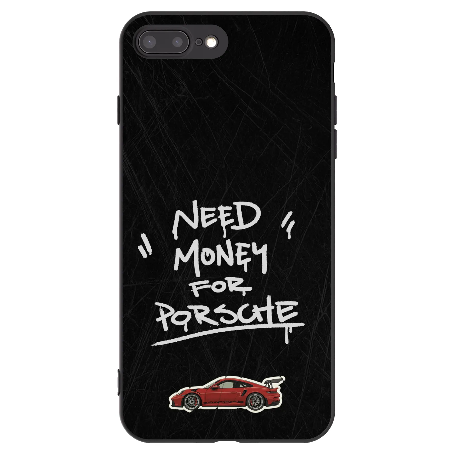 Picasee Μαύρη θήκη σιλικόνης για Apple iPhone 8 Plus - Dark Racer
