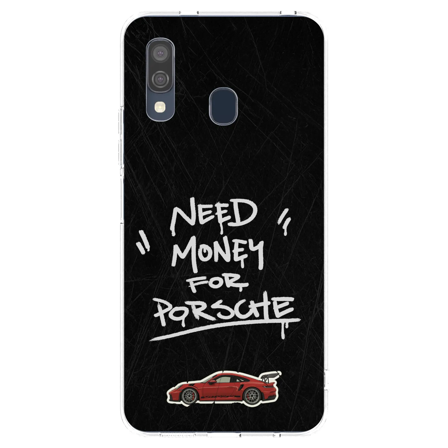 Picasee διαφανής θήκη σιλικόνης Samsung Galaxy A40 A405F - Dark Racer