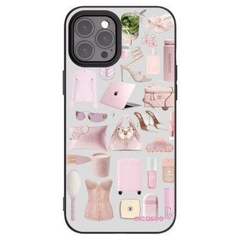 Picasee Μαύρη θήκη σιλικόνης για Apple iPhone 12 Pro Max - Glam Babe