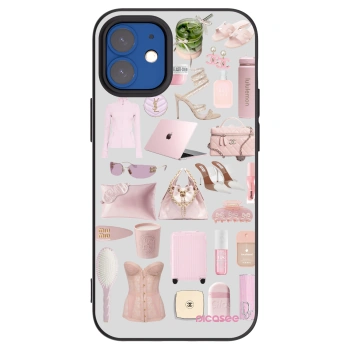 Picasee Μαύρη θήκη σιλικόνης για Apple iPhone 12 mini - Glam Babe