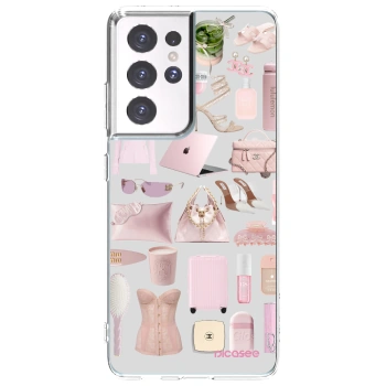 Picasee διαφανής θήκη σιλικόνης Samsung Galaxy S21 Ultra 5G G998B - Glam Babe