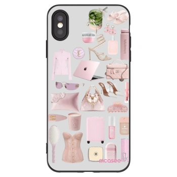 Picasee Μαύρη θήκη σιλικόνης για Apple iPhone XS Max - Glam Babe