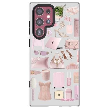 Picasee Μαύρη θήκη σιλικόνης για Samsung Galaxy S22 Ultra 5G - Glam Babe