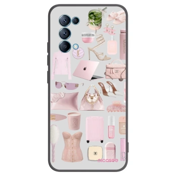 Picasee Μαύρη θήκη σιλικόνης για OPPO Reno 5 5G - Glam Babe